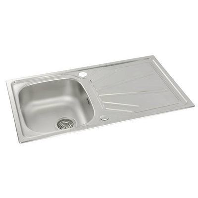 Abode Trydent 1B & Drainer Inset Sink - St/Steel