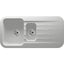 Abode Dune 1.5 Bowl Granite Sink with drainer White