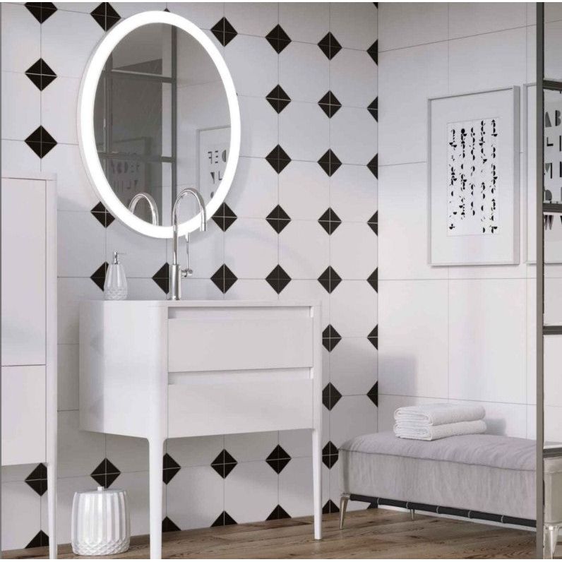 Sarah 600mm Vanity Unit with Integrated Basin in Gloss White