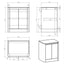 Lucy 650mm Floor Standing Vanity Unit in Light Grey Gloss with Italian Slate Worktop
