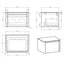 Lucy 650mm Wall Hung Vanity Unit in Light Grey Gloss with White Marble Worktop
