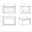 Lucy 750mm Wall Hung Vanity Unit in Light Grey Gloss with Italian Slate Worktop
