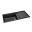 Abode Synchronist Large 1.25 Bowl Kitchen Sink with Drainer Black