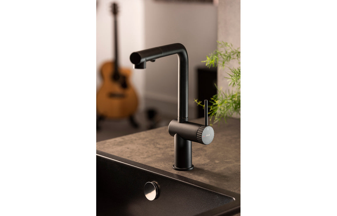Abode Fraction Pull-Out Mixer Tap - Matt Black  AT2159