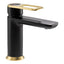 Abode Levarto Basin Mixer - Matt Black & Brass AB2780