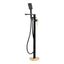 Abode Levarto Floor Standing Bath Shower Mixer - Matt Black & Brass AB2805