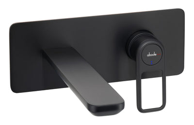 Abode Levarto Wall Mounted Basin/Bath Mixer - Matt Black AB2862