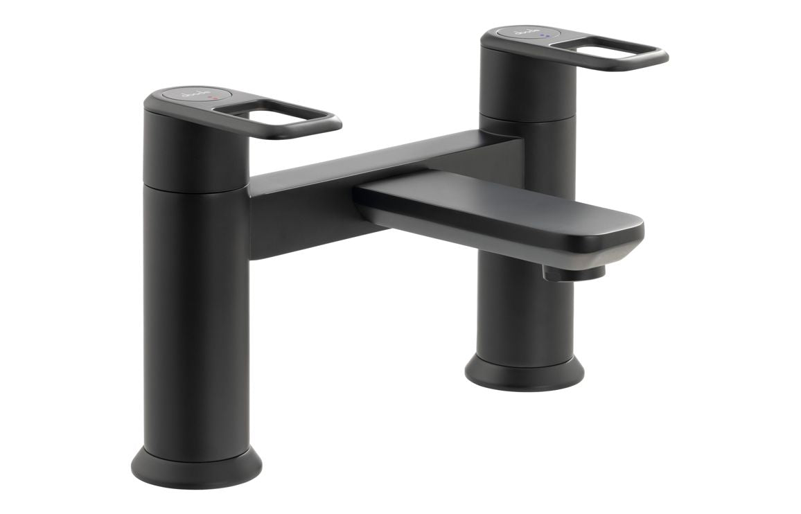 Abode Levarto Deck Mounted Bath Filler - Matt Black AB2863