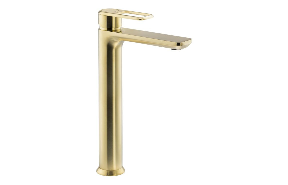 Abode Levarto Tall Basin Mixer - Brushed Brass AB2871