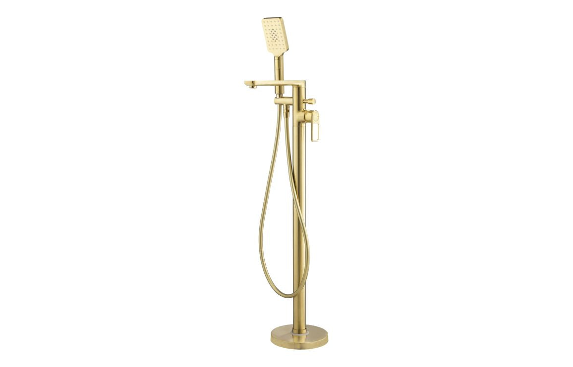 Abode Levarto Floor Standing Bath Shower Mixer - Brushed Brass AB2875