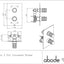 Abode Kite Concealed Shower (2 Exit) - Antique Brass AB4573