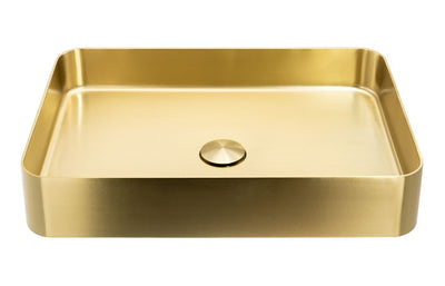 Abode Iox 500x350mm Tablet Steel Brass Basin
