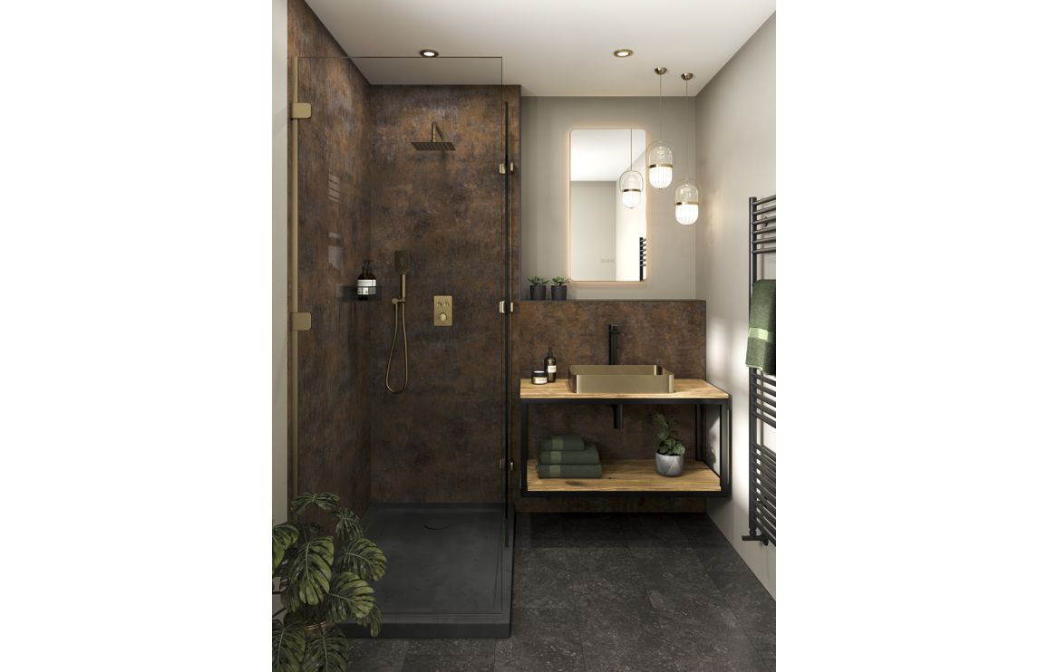 Abode Levarto Tall Basin Mixer - Matt Black & Brass AB2785