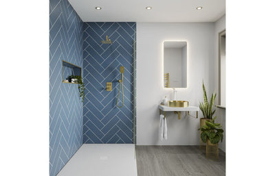 Abode Levarto Tall Basin Mixer - Matt White & Brass AB2786