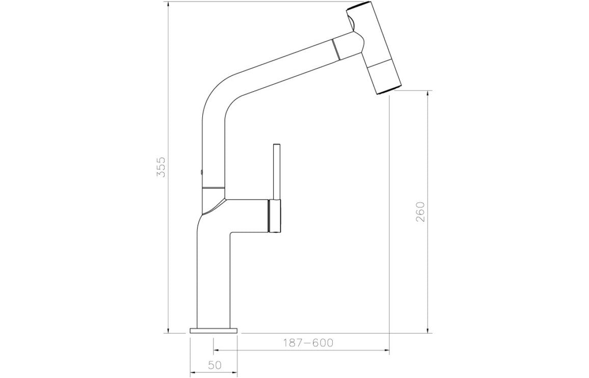 Abode Tubist T Single Lever Mixer Tap w/Pull Out - Chrome AT2190