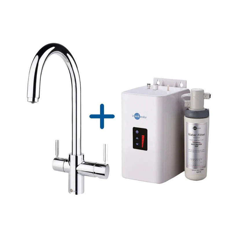 InSinkErator 3N1 J Shape Tap, Neo Tank & Filter Pack - Chrome