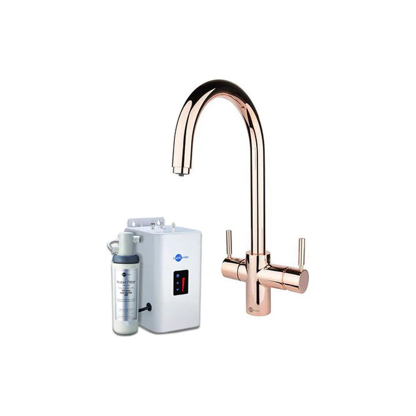 InSinkErator 3N1 J Shape Tap, Neo Tank & Filter Pack - Rose Gold