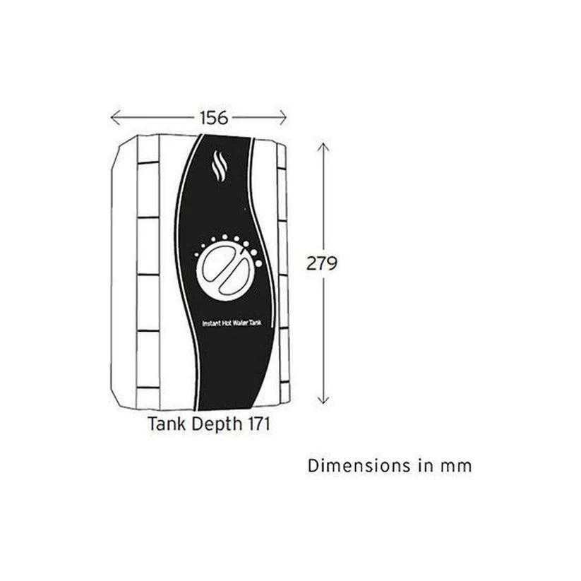 InSinkErator 3N1 Lecce J Shape Steaming Hot Tap & Tank - Chrome