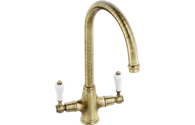 Abode Ludlow Monobloc Mixer Tap - Antique Brass AT1028