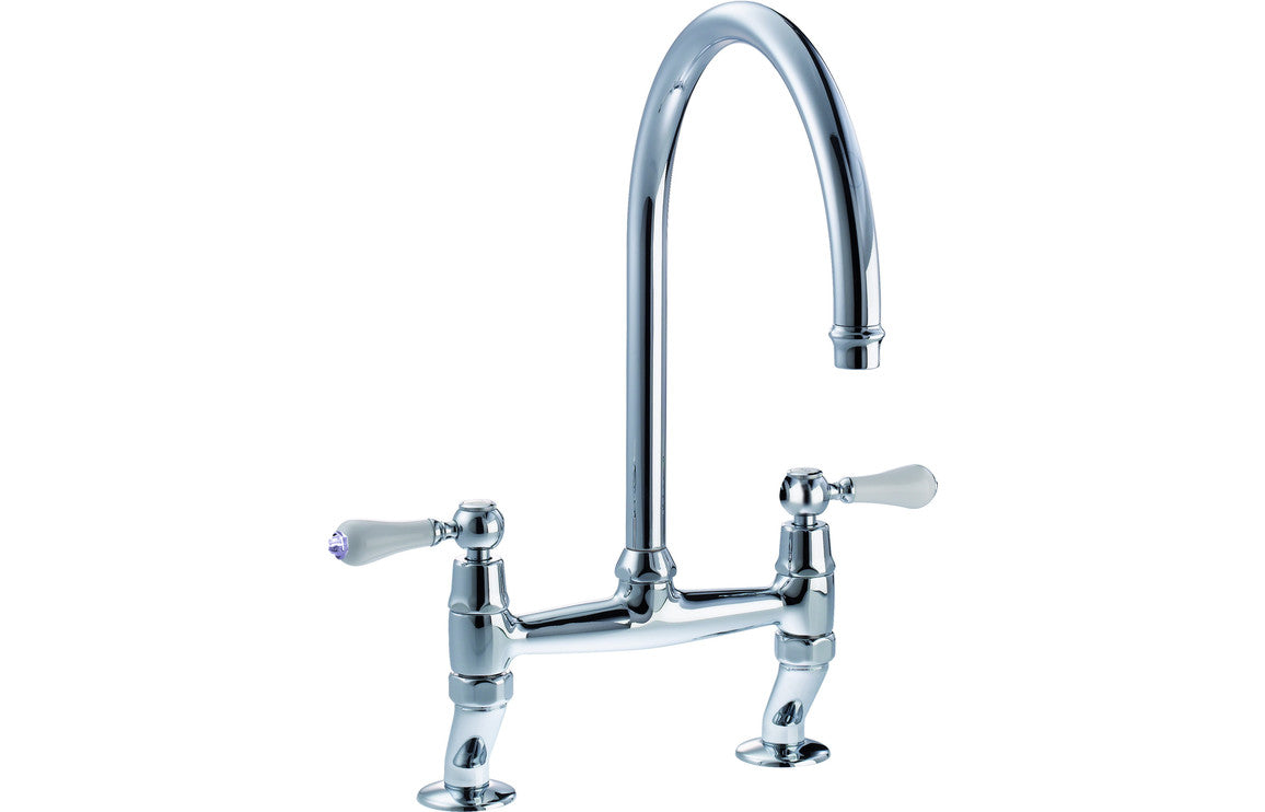 Abode Ludlow Bridge Mixer Tap - Chrome AT1029