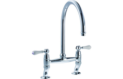 Abode Ludlow Bridge Mixer Tap - Chrome AT1029