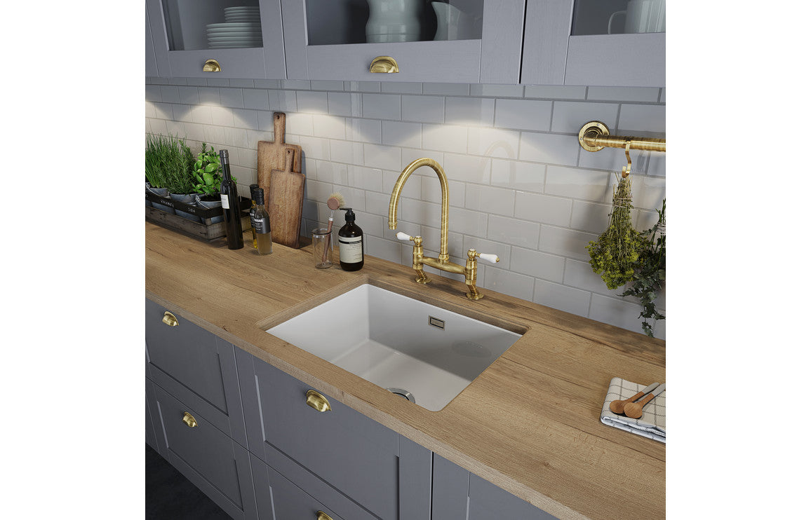 Abode Ludlow Bridge Mixer Tap - Antique Brass AT1031