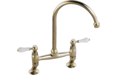 Abode Ludlow Bridge Mixer Tap - Antique Brass AT1031