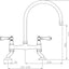 Abode Ludlow Bridge Mixer Tap - Chrome AT1029