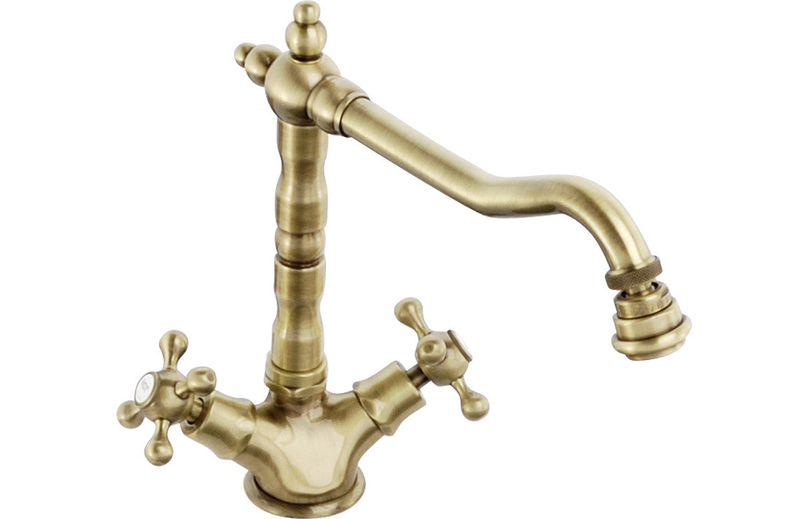 Abode Melford Monobloc Mixer Tap - Antique Brass AT1043