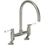 Abode Ludlow Bridge Mixer Tap - Brushed Nickel AT1217