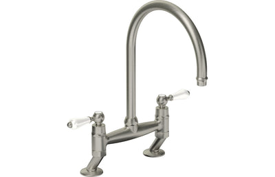Abode Ludlow Bridge Mixer Tap - Brushed Nickel AT1217