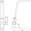 Abode Linear Flair Monobloc Mixer Tap - Chrome AT1220