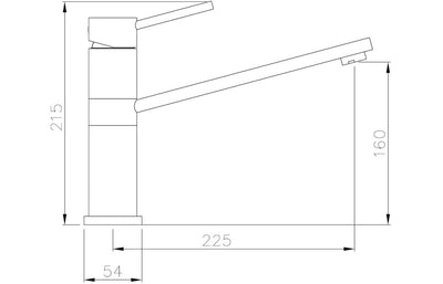 Abode Specto Single Lever Mixer Tap - Brushed Nickel  AT1225