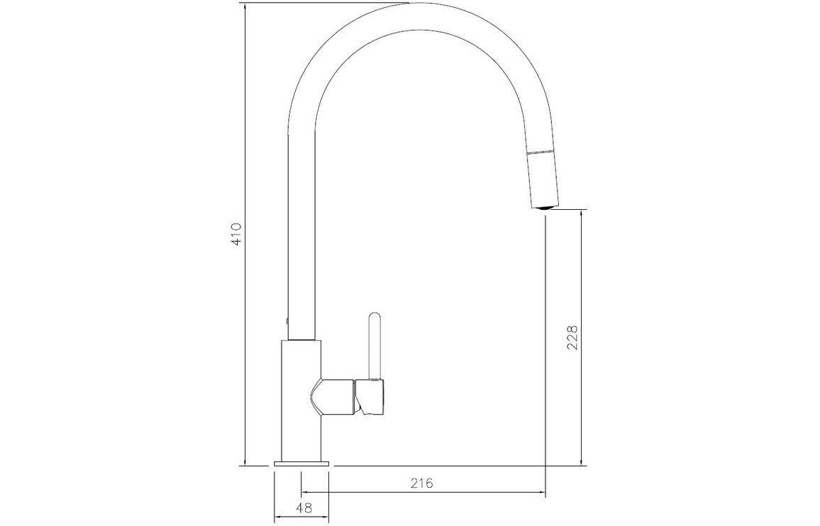 Abode Althia Mixer Tap w/Pull Out - Brushed Nickel AT1261