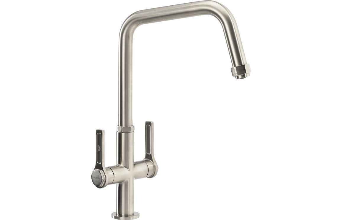 Abode Hex Monobloc Mixer Tap - Brushed Nickel AT2091