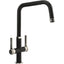 Abode Hex Monobloc Mixer Tap - Brushed Nickel/Black AT2092