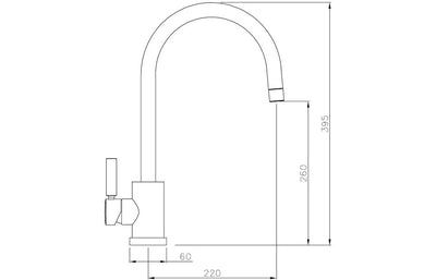 Abode Atlas Single Lever Mixer Tap - Matt Black AT2101