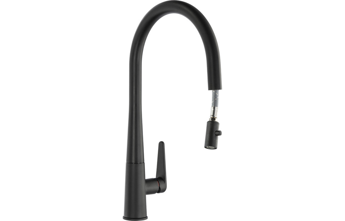 Abode Coniq R Single Lever Mixer Tap w/Pull Out - Matt Black AT2121