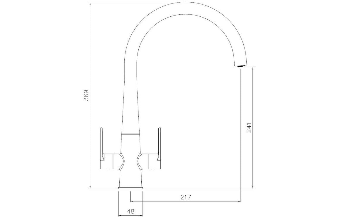 Abode Coniq R Monobloc Mixer Tap - Chrome AT2123