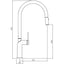 Abode Tubist Single Lever Mixer Tap w/Pull Out - Brushed Nickel  AT2130