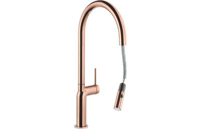 Abode Tubist Single Lever Mixer Tap w/Pull Out - Polished Copper  AT2132