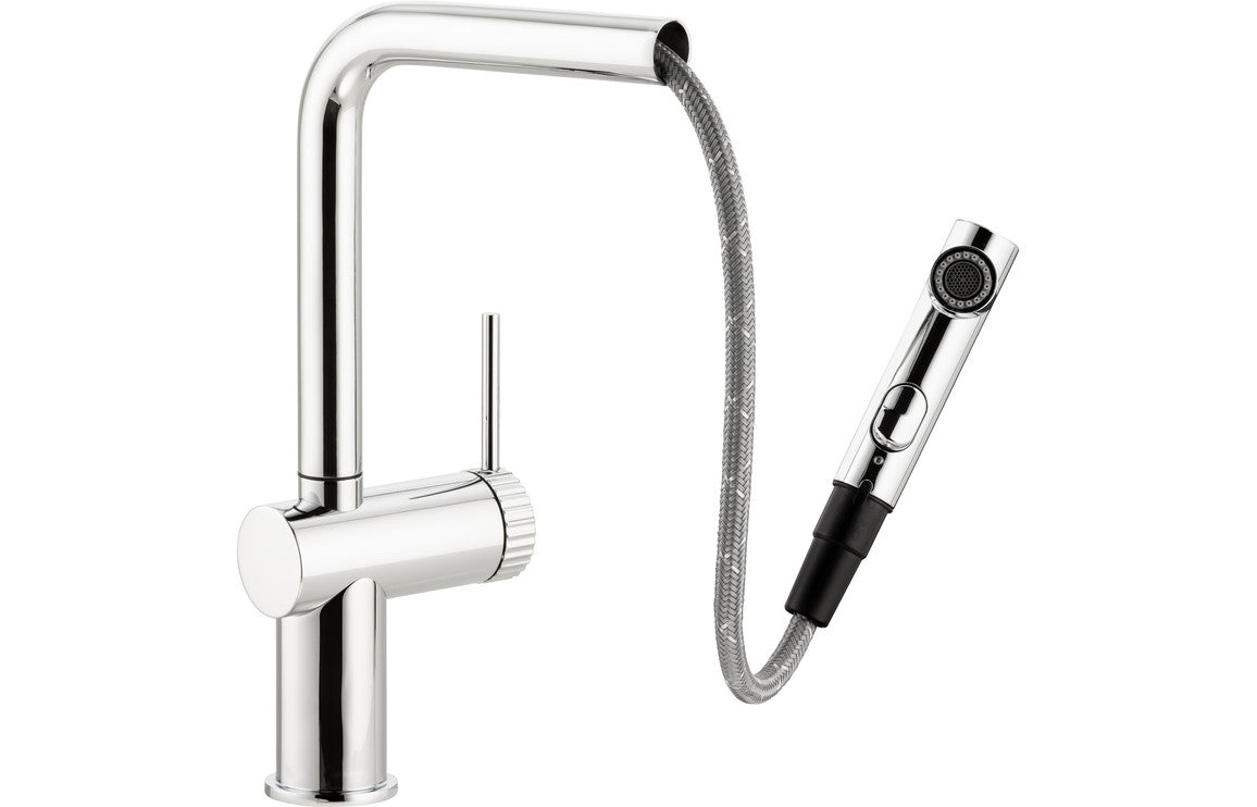 Abode Fraction Pull-Out Mixer Tap - Chrome AT2156