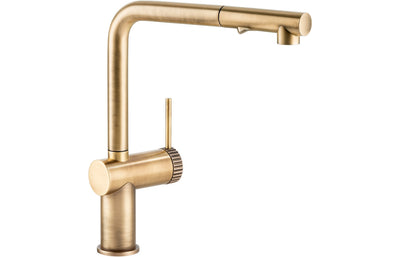 Abode Fraction Pull-Out Mixer Tap - Antique Brass  AT2158