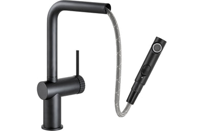 Abode Fraction Pull-Out Mixer Tap - Matt Black  AT2159