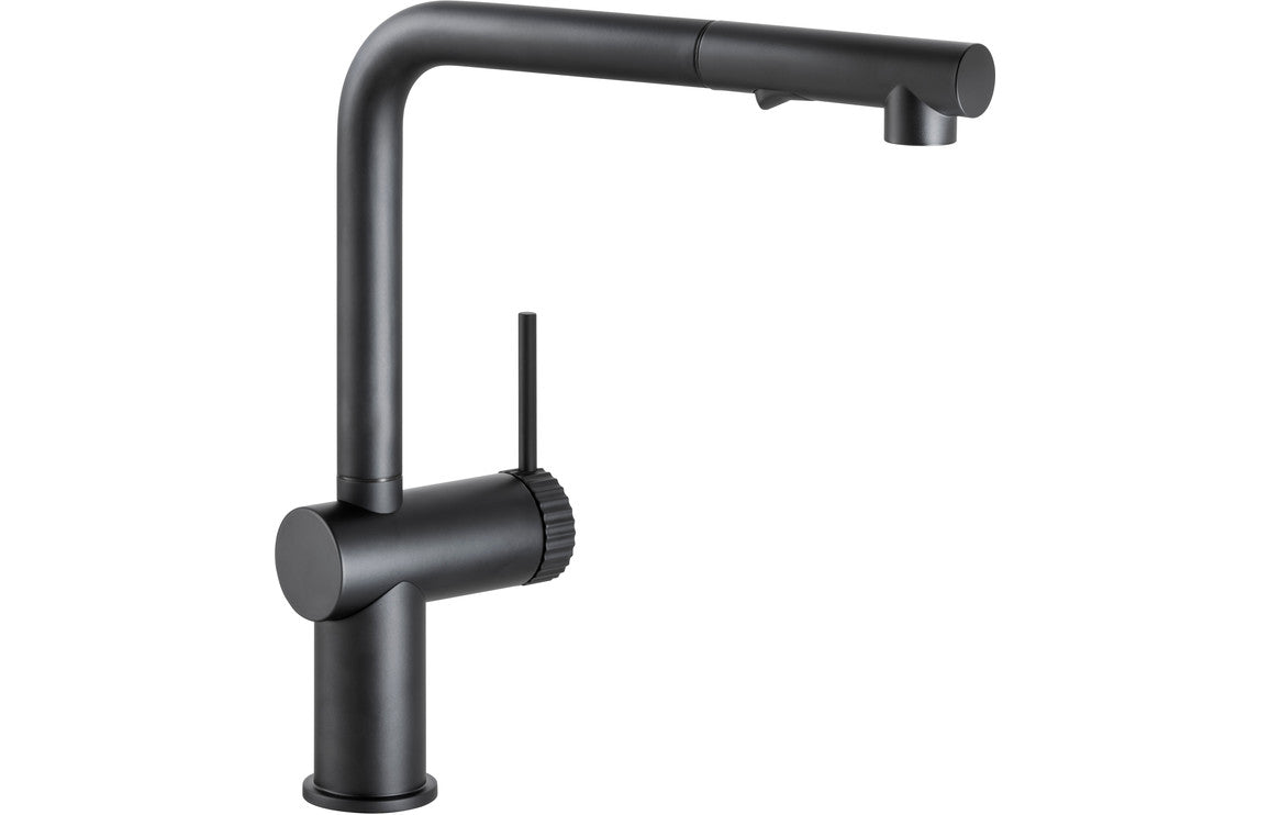 Abode Fraction Pull-Out Mixer Tap - Matt Black  AT2159