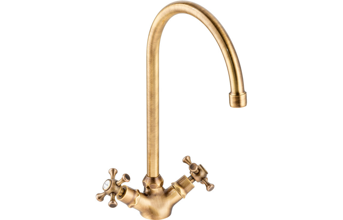 Abode Burford Monobloc Mixer Tap - Antique Brass AT2172