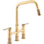 Abode Hex Bridge Dual Lever Mixer Tap w/Pull Out - Antique Brass AT2199