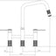 Abode Hex Bridge Dual Lever Mixer Tap w/Pull Out - Brushed Nickel AT2198