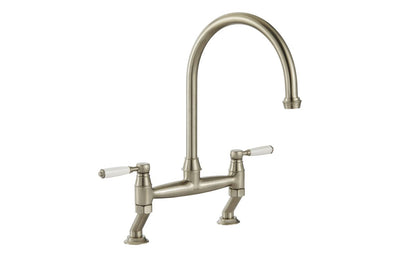 Abode Oxbury Bridge Mixer Tap - Brushed Nickel AT2224