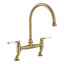 Abode Oxbury Bridge Mixer Tap - Antique Brass AT2225